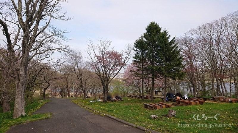 釧路市にある春採公園　バーベキューができるエリア