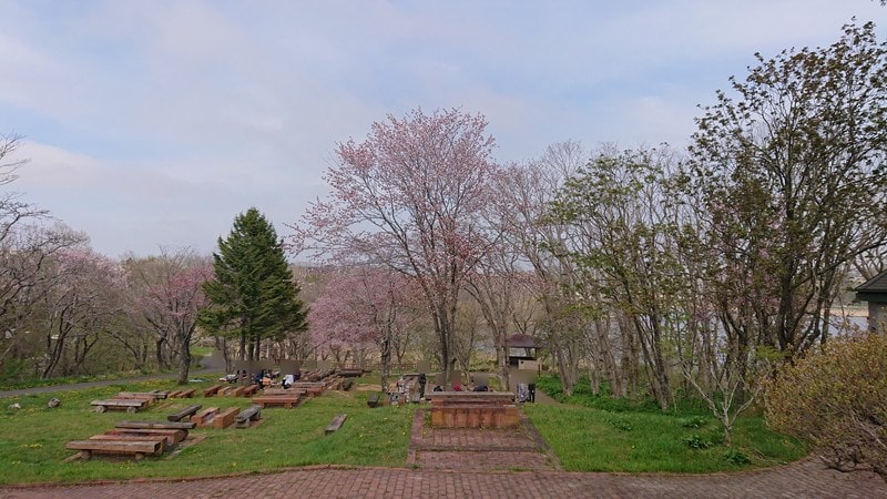 釧路市にある春採公園　バーベキューができるエリア